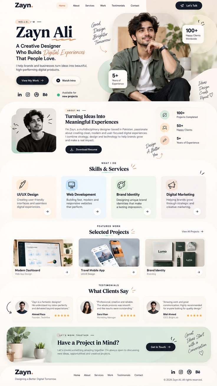 Dreamy Creative Portfolio — tampilan 1