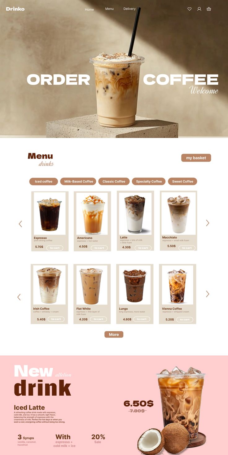 Layout Website Cofeeshop — tampilan 1