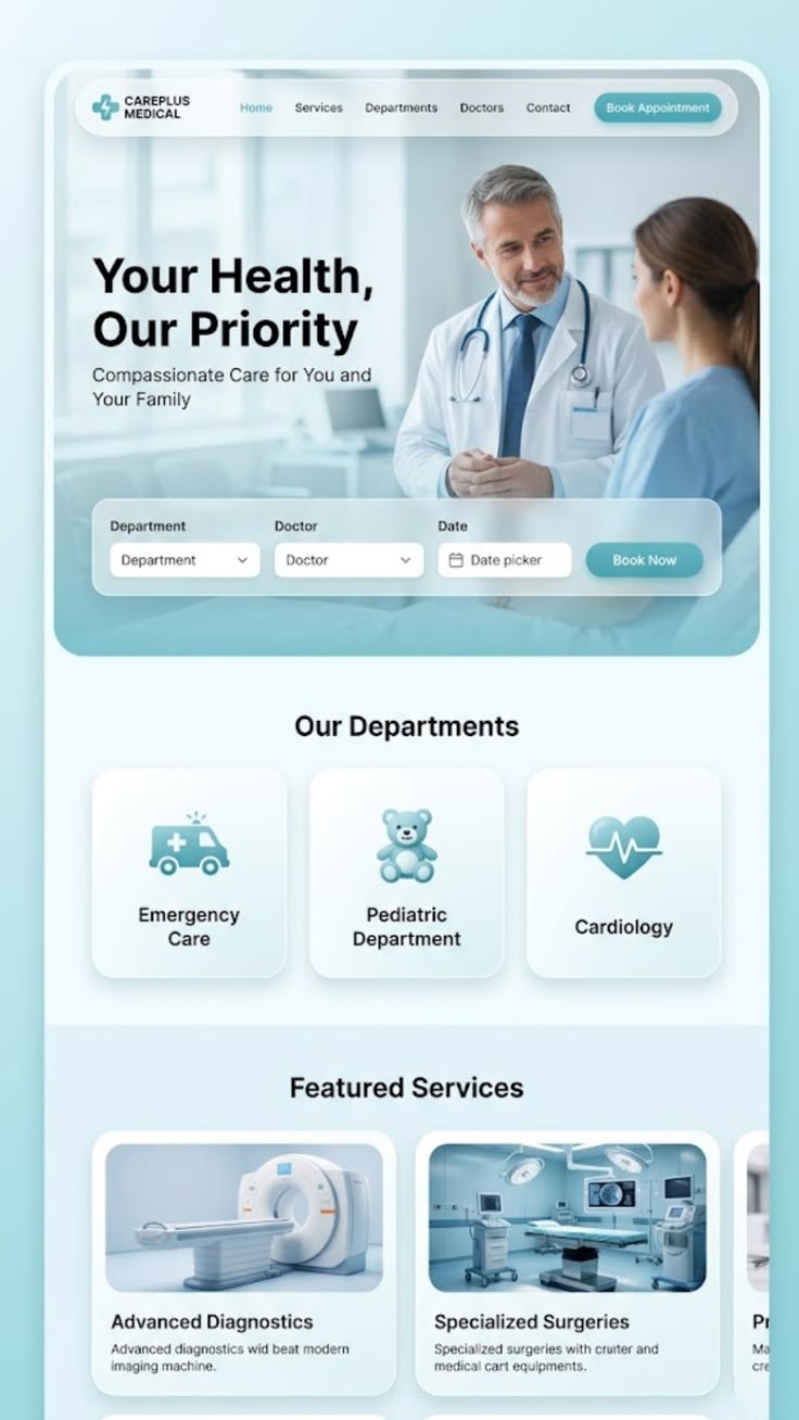 Pharmaceutical Website Design — tampilan 1