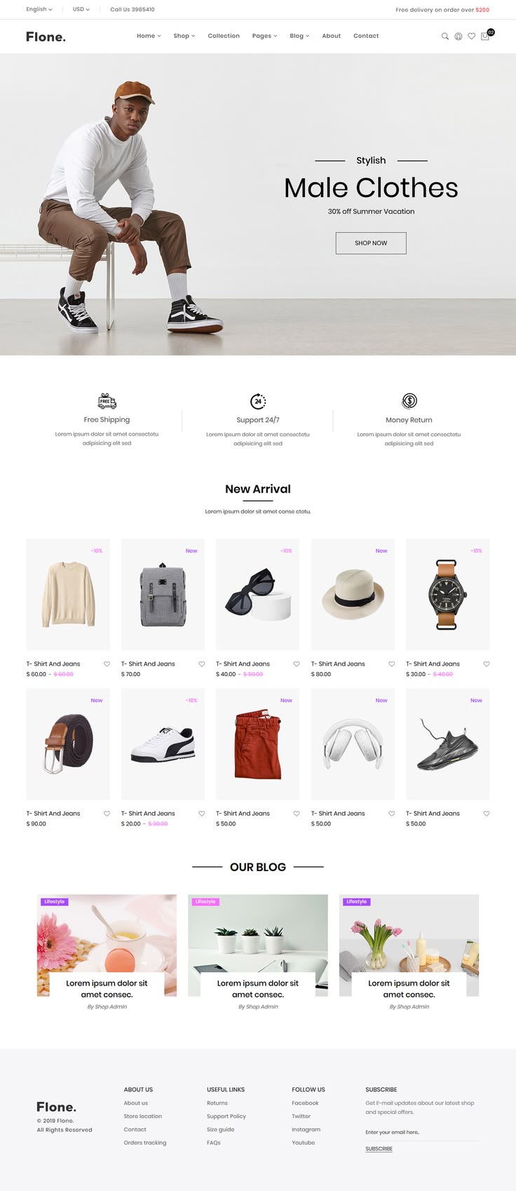 Clothing Brand Website Modern — tampilan 1