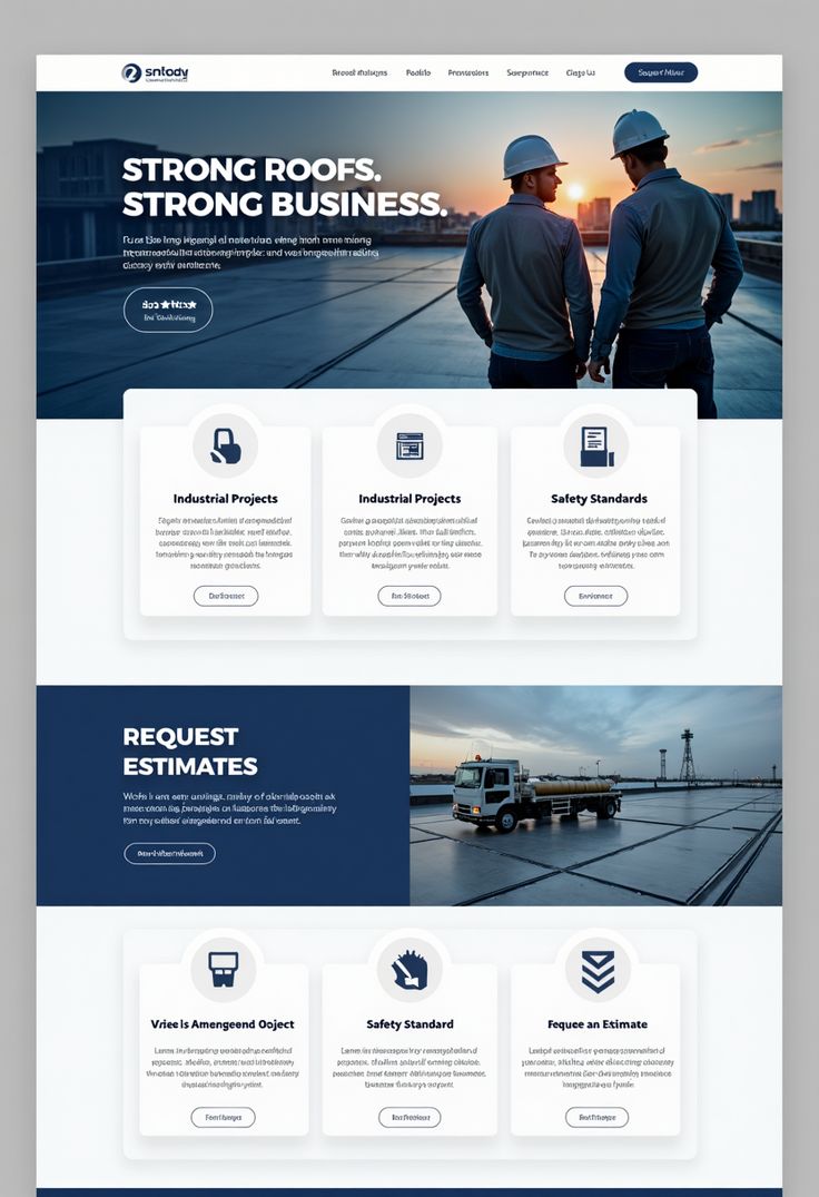Commercial Roofing Website Design — tampilan 1