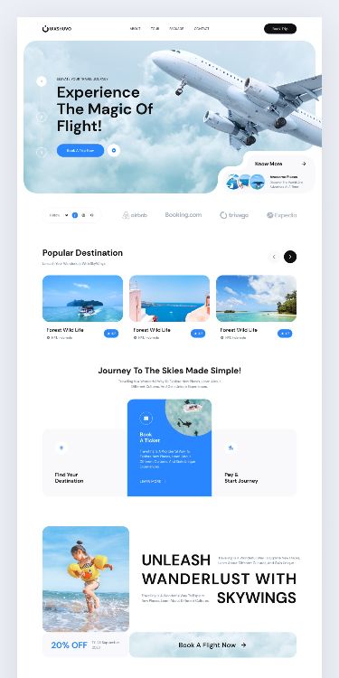 Travel Agency - Landing Page Design — tampilan 1